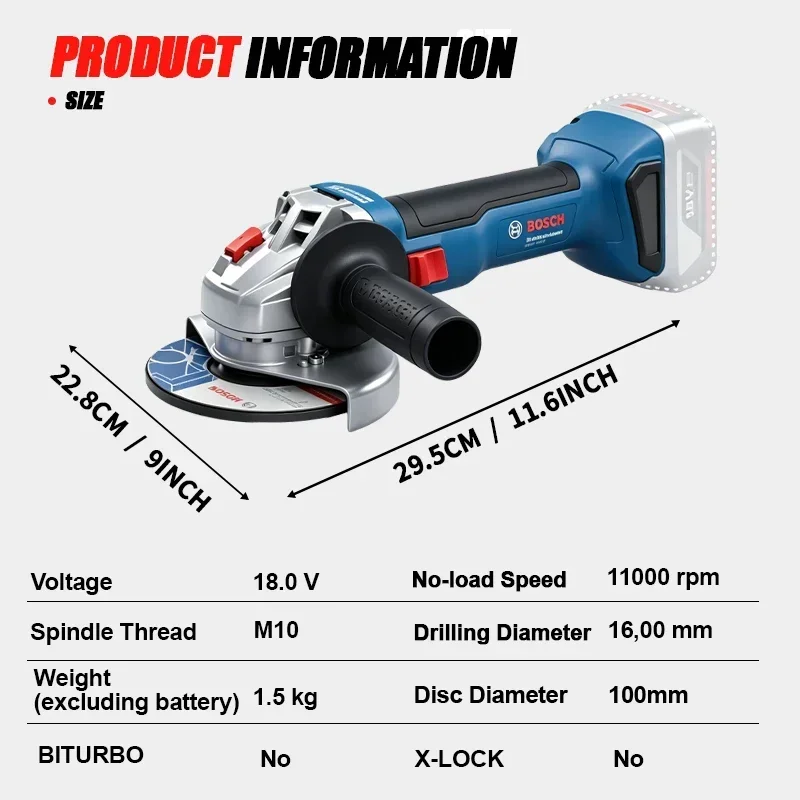 Smerigliatrice Angolare a Batt - Power Tools Professional recensione e prezzo